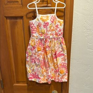 Hartstrings Vibrant Pink and Orange Kids Dress